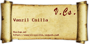 Vaszil Csilla névjegykártya